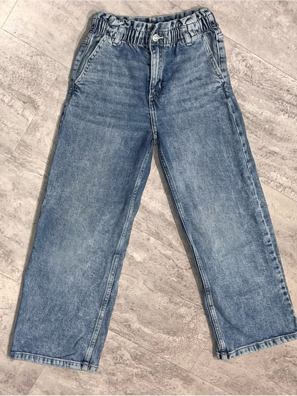 Girls H&M wide leg “baggy” Blue Denim Jeans